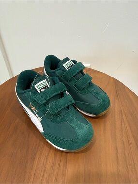 Puma Kids Easy Rider Dark Green Double-Strap Sneakers